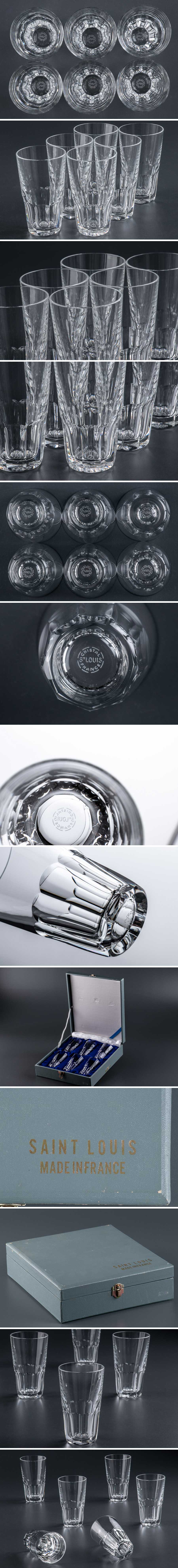 新価格版『 Saint-Louis サンルイ クリスタル カットガラス タンブラー グラス 6客 フランス 箱付 9357 』 洋食器 テーブルウェア ブランド クリスタルガラス