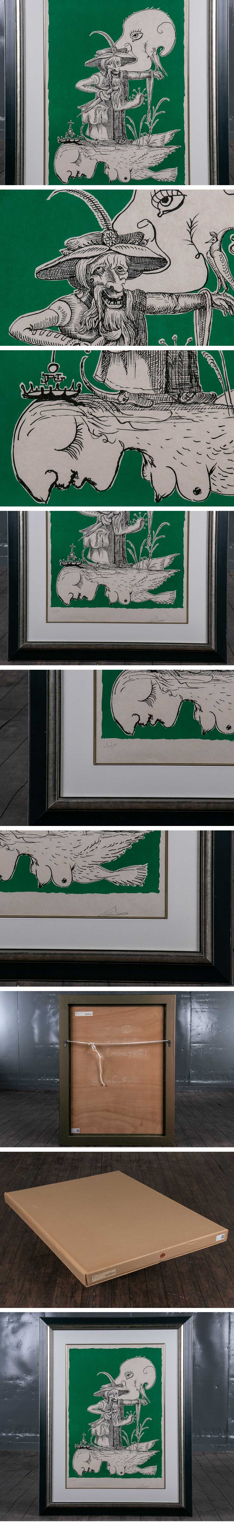 【日本売品】『 サルバドール・ダリ 「 パンタグリュエルの滑稽な夢 」より PL19 100/250 アクリル板 額装 S542 』絵画 インテリア 芸術 美術 その他